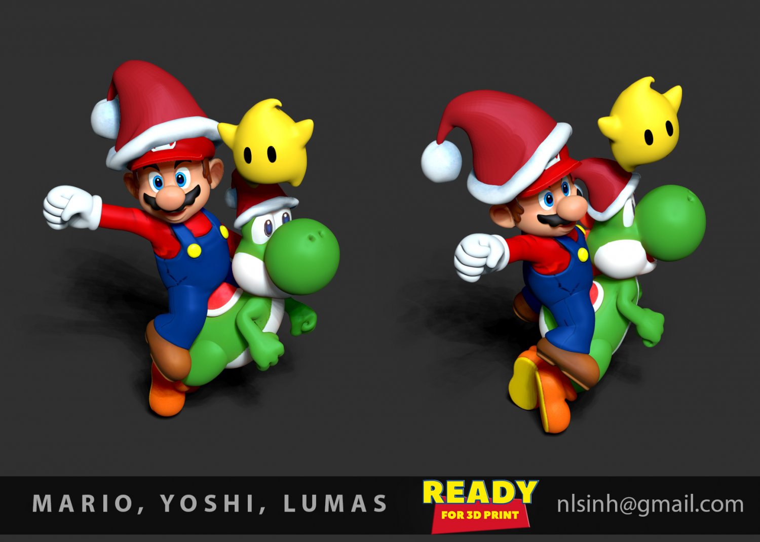 Yoshi - Super Mario Bros - Fan Art - 3D model by printedobsession
