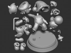 mario - yoshi - lumas - fanart 3D Print Model