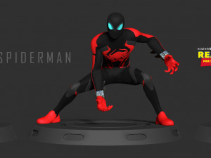 spider-man - miles morales 2099 suit 3Dプリントモデル