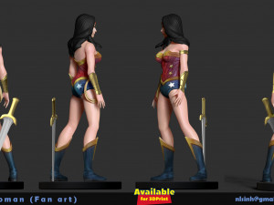 wonder woman - fan art 3D Print Model