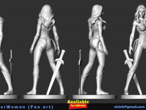wonder woman - fan art 3D Print Model