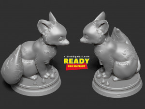 fox girl 3D Baskı Modeli