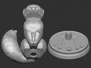 fox girl 3D Print Model