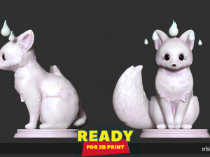 fox girl 3D Baskı Modeli