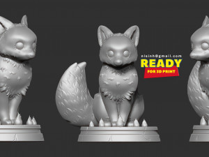 fox girl 3D Baskı Modeli