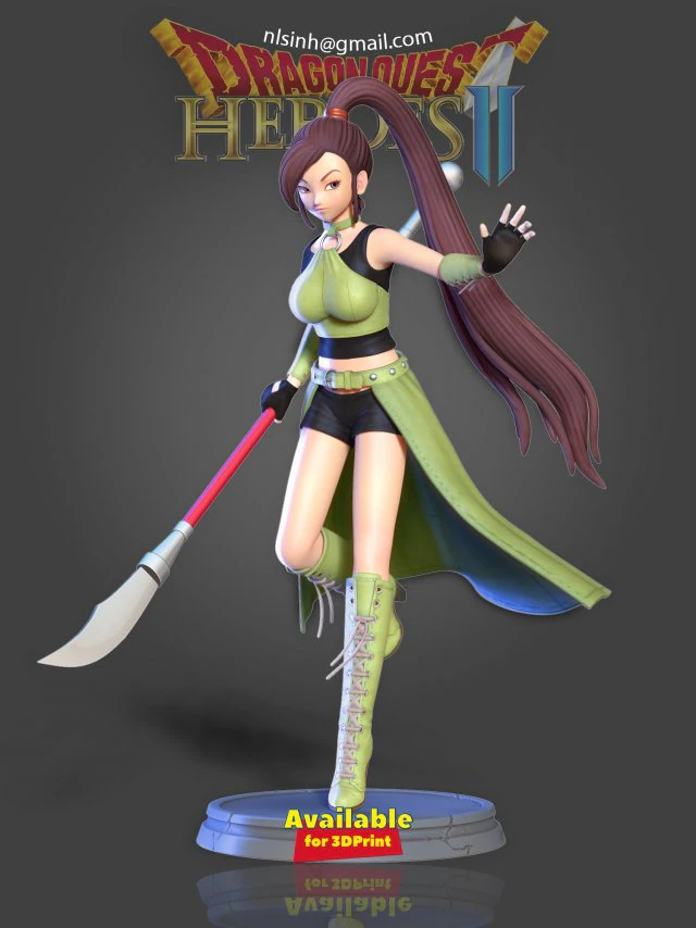 jade - dragon quest fan art 3D Print Model .c4d .max .obj .3ds .fbx .stl .blend