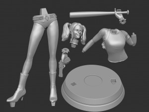 harley quinn fan art 3D Print Model