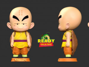 krillin - dragon ball fanart 3D-printmodel