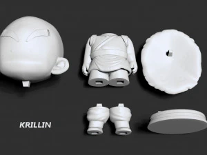 krillin - dragon ball fanart 3D Print Model