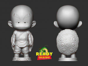 krillin - dragon ball fanart 3D Print Model