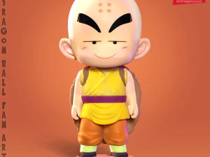 krillin - dragon ball fanart 3D Print Model