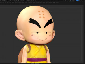 krillin - dragon ball fanart 3D-printmodel
