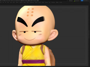 krillin - dragon ball fanart 3D-printmodel