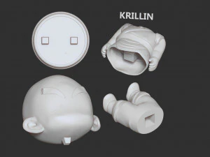 krillin - dragon ball fanart 3D Print Model