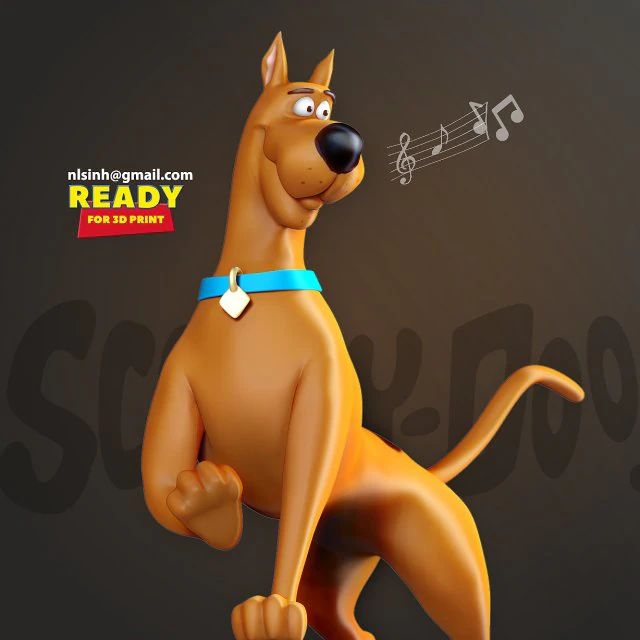 Scooby doo 3D Baskı Modeli .c4d .max .obj .3ds .fbx .stl .blend 