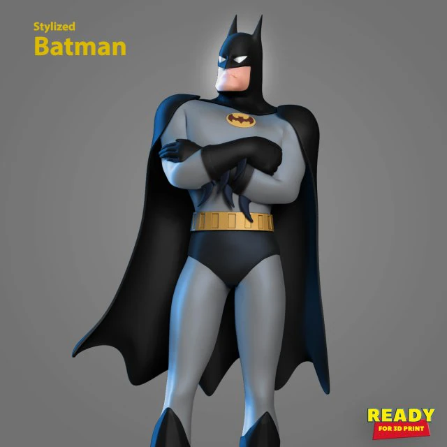 stylized batman 3D Print Model .c4d .max .obj .3ds .fbx .stl .blend 
