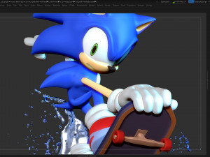 sonic the hedgehog 3Dプリントモデル