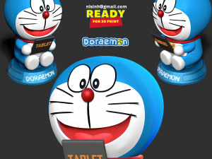 Doraemon with tablet 3D प्रिंट मॉडल
