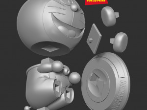 Doraemon with tablet 3D प्रिंट मॉडल
