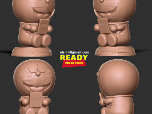 Doraemon with tablet 3D प्रिंट मॉडल