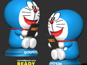 Doraemon with tablet 3D प्रिंट मॉडल