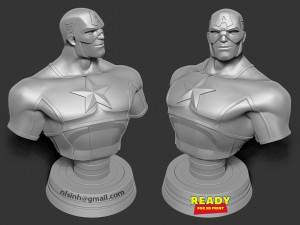 captain america Modelo de impresión 3D