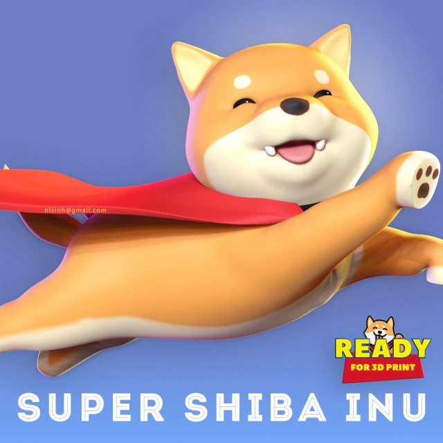 super shiba 3D Print Model .c4d .max .obj .3ds .fbx .stl .blend 