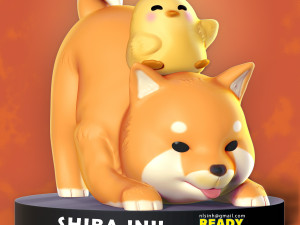 shiba inu Modelo de impresión 3D