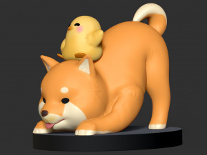 shiba inu 3Dプリントモデル