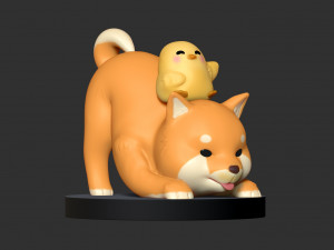 shiba inu 3Dプリントモデル