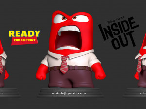 anger - inside out fan art 3D 프린트 모델
