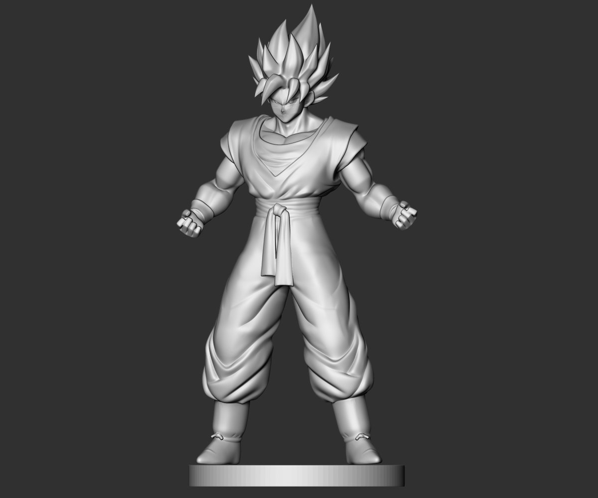 Goku super sayajin 3D Print Model in Man 3DExport