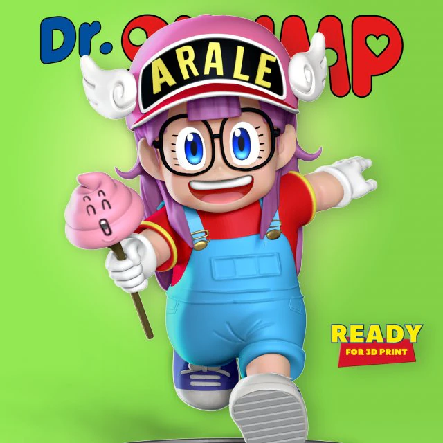 arale - dr slump fanart 3D Print Model .c4d .max .obj .3ds .fbx .stl .blend 