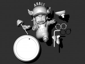 arale - dr slump fanart 3Dプリントモデル