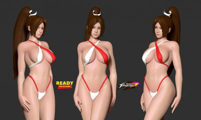 mai in bikini 3D Print Model .c4d .max .obj .3ds .fbx .stl .blend
