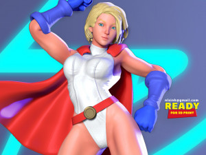 power girl Modelo de Impressão 3D