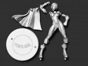 power girl Modelo de Impressão 3D