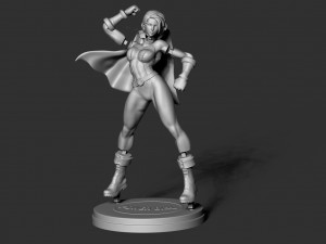 power girl Modelo de Impressão 3D