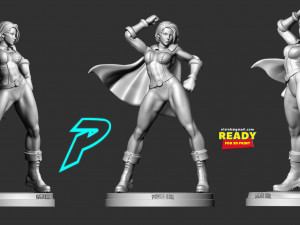 power girl Modelo de Impressão 3D