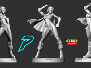 power girl 3D Print Model
