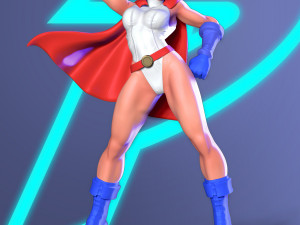 power girl Modelo de Impressão 3D