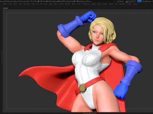 power girl 3D Print Model