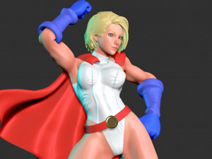 power girl Modelo de Impressão 3D