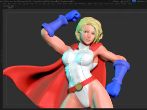 power girl 3D Print Model