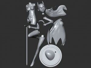 batgirl stylized 3D Print Model