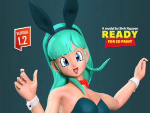 Bulma - Dragon Ball Fanart 3D Print Model