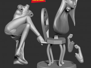 jessica rabbit fanart 3D Baskı Modeli