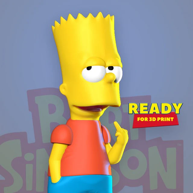 Bart simpson 3D Print Model .c4d .max .obj .3ds .fbx .stl .blend