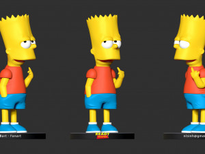 Bart simpson 3Dプリントモデル