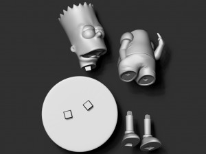 Bart simpson 3Dプリントモデル